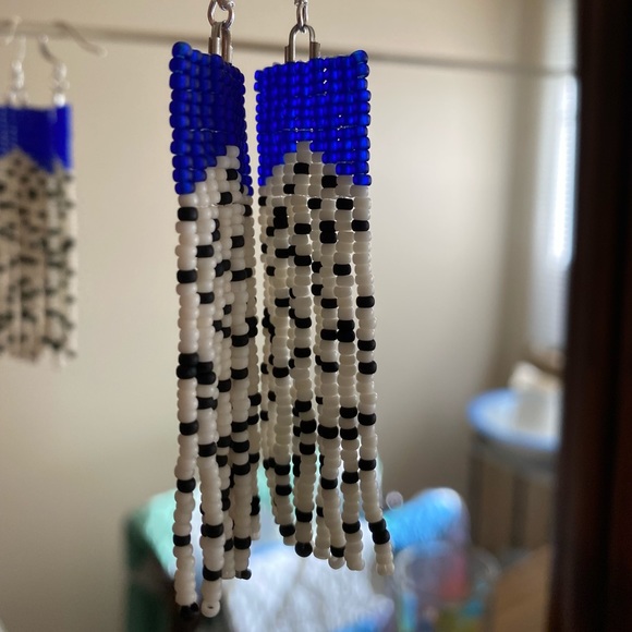 Handmade Beaded Earrings - Picture 3 of 4